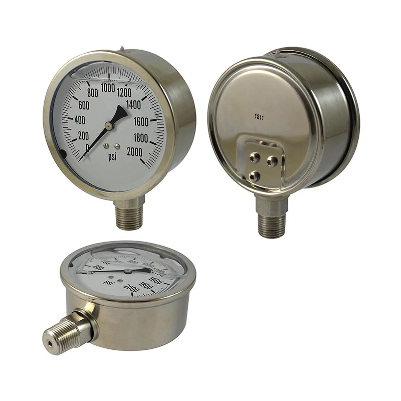 All Stainless Steel Oil Filled Pressure Gauge